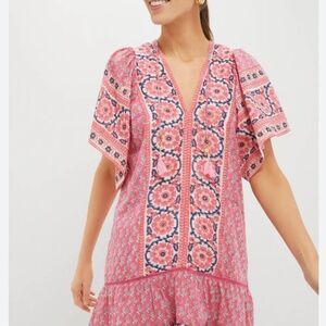 Bell Pink/Navy Cat Dress